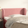 Cabecero de terciopelo rosa 103x23x78/88 cm 1