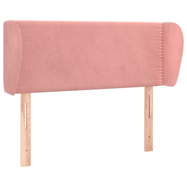 Cabecero de terciopelo rosa 103x23x78/88 cm M 2