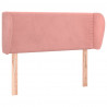 Cabecero de terciopelo rosa 103x23x78/88 cm 2