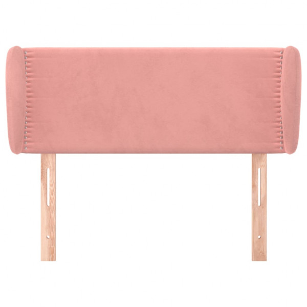 Cabecero de terciopelo rosa 103x23x78/88 cm M 3