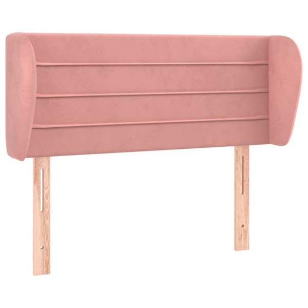 Cabecero de terciopelo rosa 83x23x78/88 cm M 2