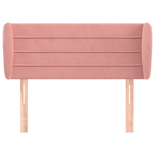Cabecero de terciopelo rosa 83x23x78/88 cm M 3