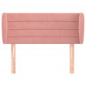 Cabeceira de cama c/ abas veludo 83x23x78/88 cm rosa 3