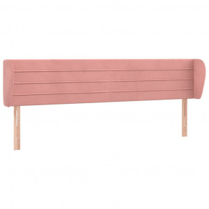 Cabecero de terciopelo rosa 203x23x78/88 cm H