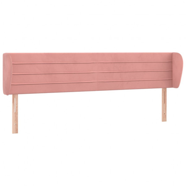 Cabecero de terciopelo rosa 203x23x78/88 cm M 2