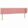Cabecero de terciopelo rosa 203x23x78/88 cm 2