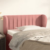 Cabecero de terciopelo rosa 93x23x78/88 cm 1