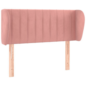 Cabecero de terciopelo rosa 93x23x78/88 cm H