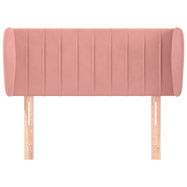 Cabecero de terciopelo rosa 93x23x78/88 cm M 3