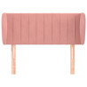 Cabecero de terciopelo rosa 93x23x78/88 cm 3