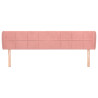 Cabecero de terciopelo rosa 203x23x78/88 cm 3