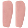 Cabeceira de cama c/ abas veludo 203x23x78/88 cm rosa 4