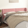 Cabeceira de cama c/ abas veludo 163x23x78/88 cm rosa 1