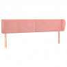 Cabeceira de cama c/ abas veludo 163x23x78/88 cm rosa 2