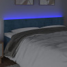 Cabecero con LED de terciopelo azul oscuro 180x5x78/88 cm 3