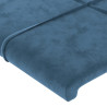 Cabecero con LED de terciopelo azul oscuro 180x5x78/88 cm 5