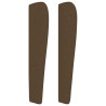 Cabeceira cama c/ abas tecido 183x23x118/128 cm castanho-escuro 4