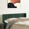Cabecero de terciopelo verde oscuro 147x16x78/88 cm 1