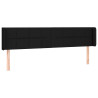 Cabeceira de cama c/ abas tecido 163x16x78/88 cm preto 2