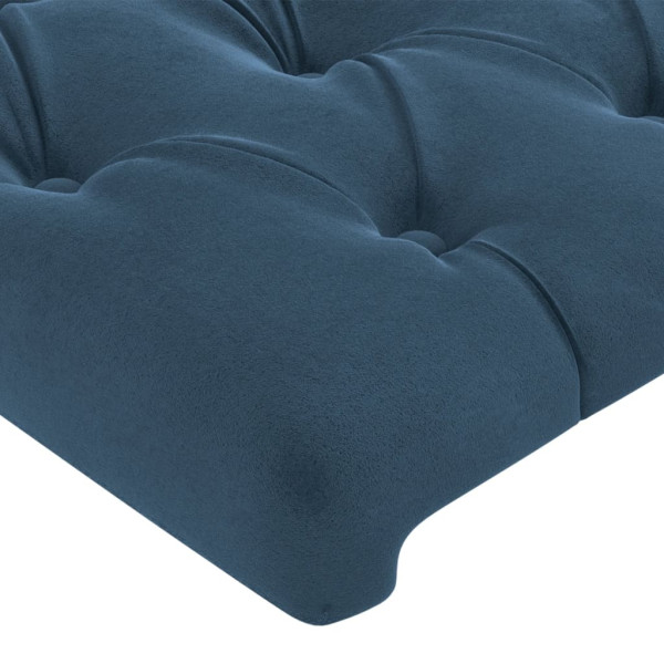 Cabecero de terciopelo azul oscuro 100x7x78/88 cm M 4