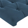 Cabeceira de cama veludo 100x7x78/88 cm azul-escuro 4