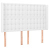 Cabeceira cama c/ abas couro artificial 147x16x118/128cm branco 2