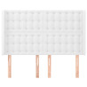 Cabeceira cama c/ abas couro artificial 147x16x118/128cm branco 3