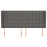 Cabeceira cama c/ abas couro artif. 163x23x118/128 cm cinzento 3