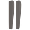 Cabeceira cama c/ abas couro artif. 163x23x118/128 cm cinzento 4
