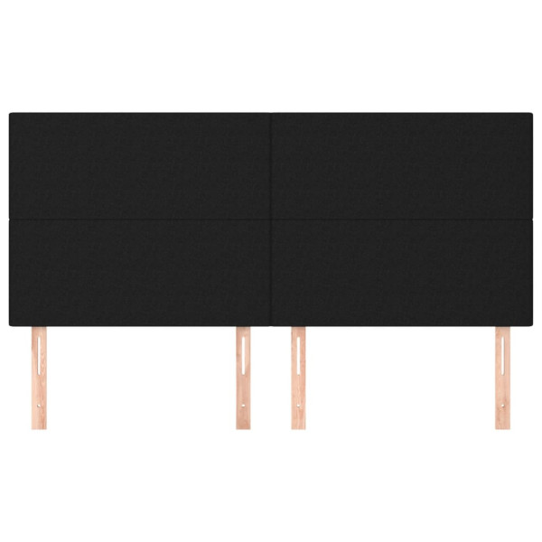 Cabeceira de cama 4 pcs tecido 80x5x78/88 cm preto M 3