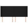 Cabeceira de cama c/ abas tecido 163x16x118/128 cm preto 3