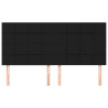Cabeceira de cama 4 pcs tecido 80x5x78/88 cm preto 3