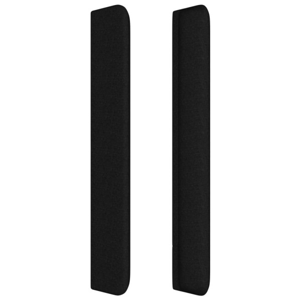 Cabeceira de cama c/ abas tecido 83x16x118/128 cm preto M 4