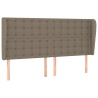 Cabeceira cama abas tecido 183x23x118/128 cm cinza-acastanhado 2