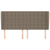 Cabeceira cama abas tecido 183x23x118/128 cm cinza-acastanhado 3