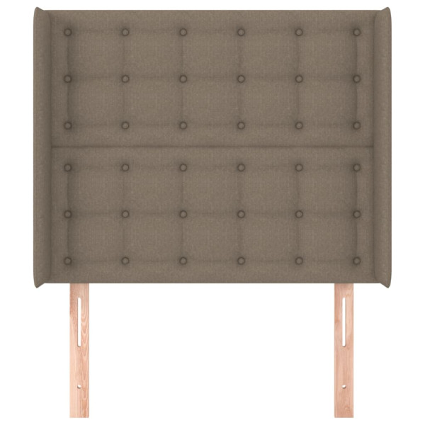 Cabeceira cama c/ abas tecido 93x16x118/128cm cinza-acastanhado M 3
