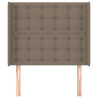 Cabeceira cama c/ abas tecido 93x16x118/128cm cinza-acastanhado 3