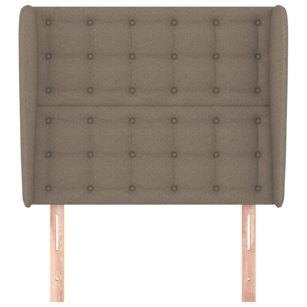 Cabeceira cama c/ abas tecido 93x23x118/128cm cinza-acastanhado M 3