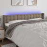 Cabeceira de cama c/ luzes LED 183x16x78/88cm cinza-acastanhado 1