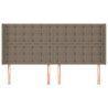 Cabeceira cama abas tecido 183x16x118/128 cm cinza-acastanhado 3