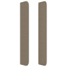 Cabecero con orejas de tela gris taupe 183x16x118/128 cm 4