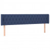 Cabecero con LED de tela azul 183x16x78/88 cm 3