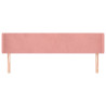 Cabecero de terciopelo rosa 163x16x78/88 cm 3