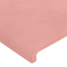 Cabeceira de cama c/ abas veludo 163x16x78/88 cm rosa 5