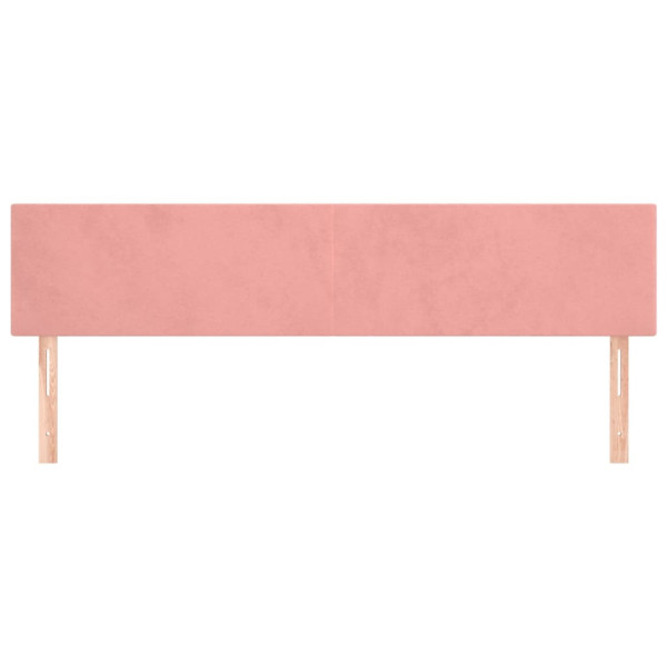 Cabeceira de cama 2 pcs veludo 80x5x78/88 cm rosa M 3