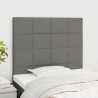 Cabeceros 2 unidades de tela gris oscuro 90x5x78/88 cm 1