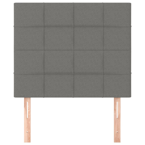 Cabeceros 2 unidades de tela gris oscuro 90x5x78/88 cm M 3