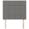 Cabeceros 2 unidades de tela gris oscuro 90x5x78/88 cm 3