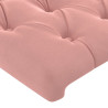Cabecero con LED de terciopelo rosa 100x7x78/88 cm 5