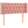 Cabecero de terciopelo rosa 103x16x78/88 cm 2